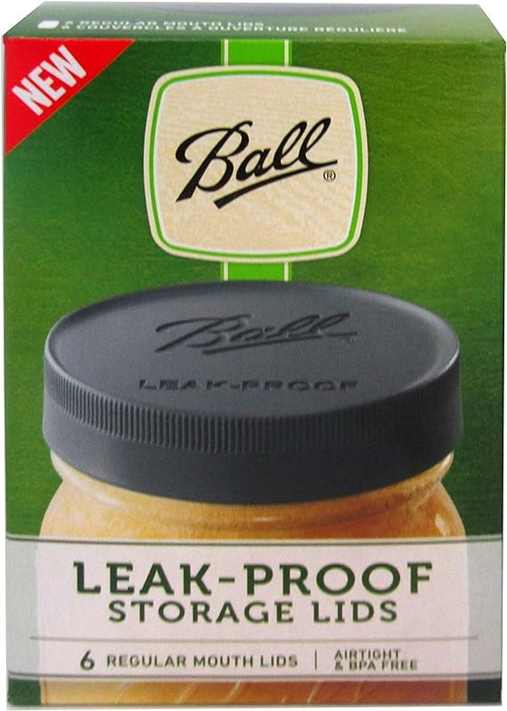 Ball Leak-Proof Storage Lid 6 Pack - Regular Mouth