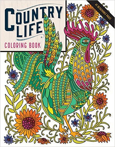 Country Style Coloring Books, Set of 5 - Adult Coloring - Miles