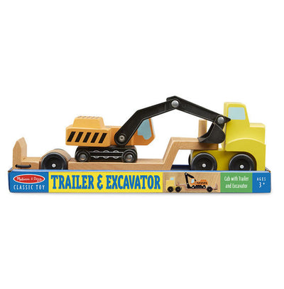 Trailer & Excavator Wooden Play Set