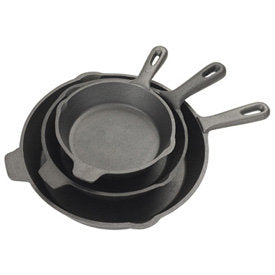 Cast Iron: 3-Pc. Skillet Set