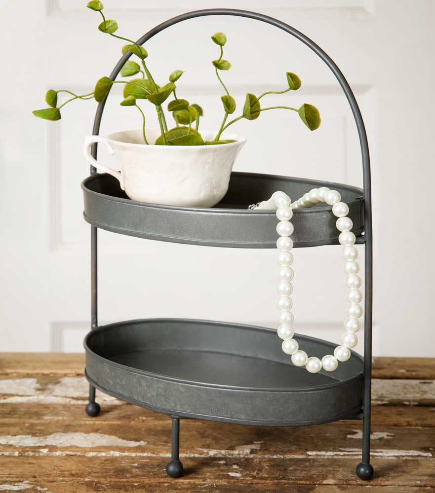Two Tier Metal Tray