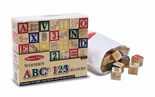 Toys: Wooden ABC/123 Blocks