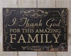 Amazing Family Metal Sign