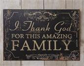 Amazing Family Metal Sign